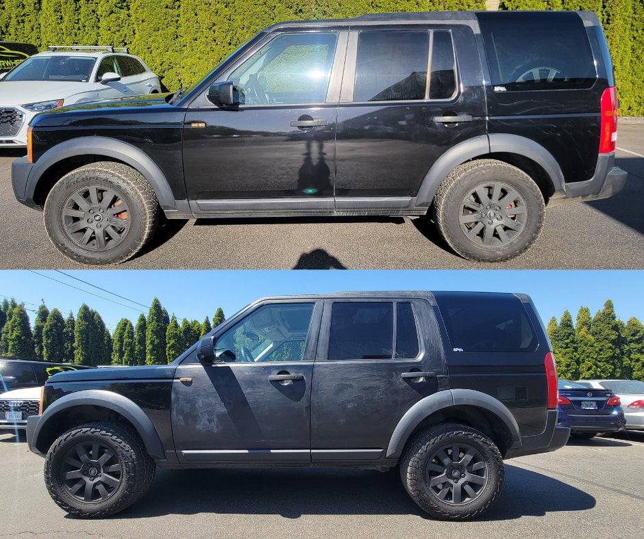 Before and after collision repair at Carheart Auto Tech & Collision in Hillsboro, OR